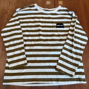 Zara Boys Brown and White Striped Shirt 6